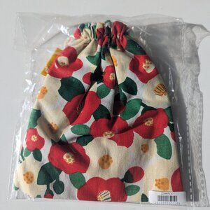 New Jeju Island Camellia Drawstring Pouch Mini Bag Korean Floral Souvenir